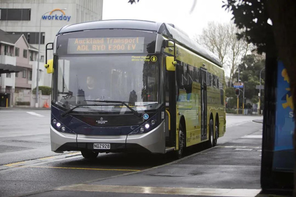 捷報！首輛BYD ADL Enviro200EV XLB純電動大巴駛?cè)胄挛魈m(圖1)
